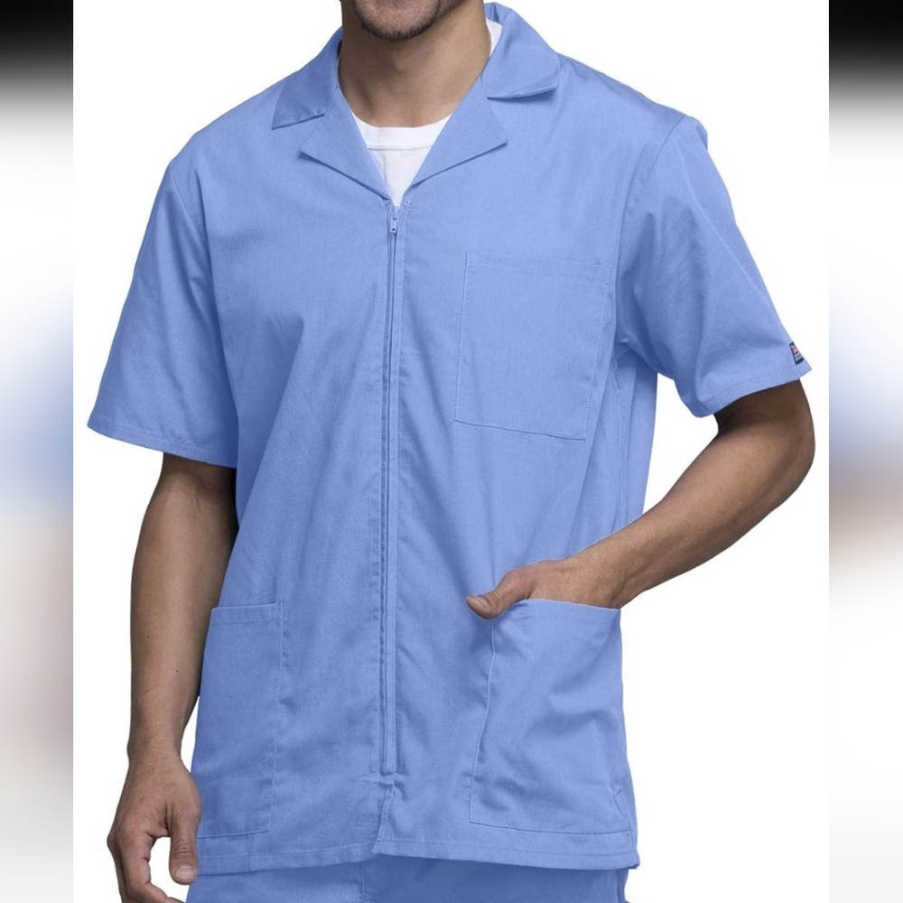 Men's Light Blue Short Sleeve Jacket